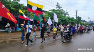 မိုးကောင်းမြို့မှ အထွေထွေသပိတ်စစ်ကြောင်း၏ စစ်အာဏာရှင်စနစ်ဆန့်ကျင့်ရေး ပြောက်ကျားသပိတ်