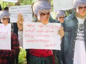 ဝိုင်းမော်မြို့နယ် တစ်နေရာမှ စစ်အာဏာရှင်စနစ် ဆန့်ကျင်ရေးလုပ်ရှားမှု