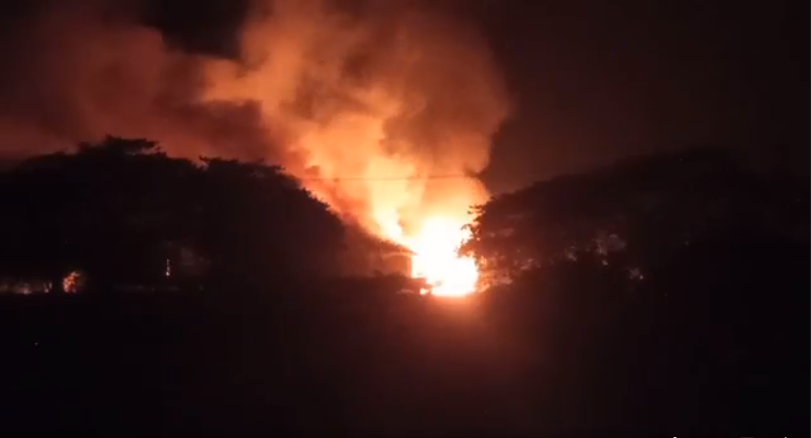 ဟိုပင်မြို့ မြို့သစ်က​လေး​​​ကျေးရွာမှ အထက(ခွဲ) စာသင်​ကျောင်း မီး​လောင်မှုဖြစ်ပွား