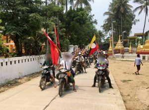 ကချင်ပြည်နယ်၊ မိုးကောင်းမြို့ စစ်အာဏာရှင်ဆန့်ကျင်​ရေး ဆိုင်ကယ်သပိတ်။